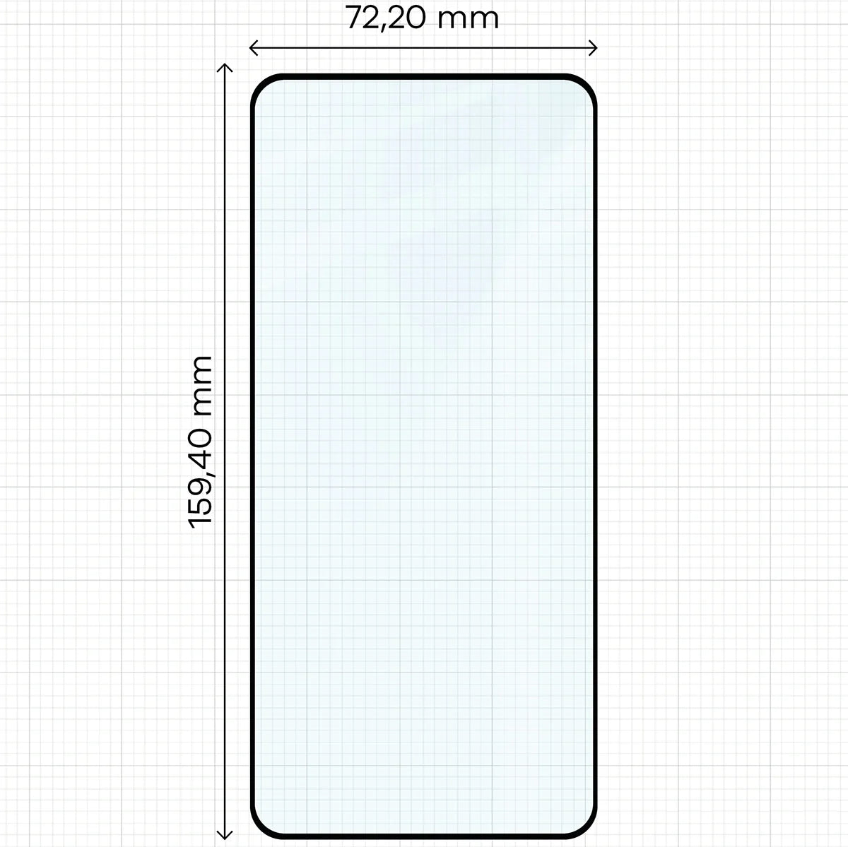 Gehärtetes Glas für Vivo V60 Lite 5G, Bizon Glass Edge, Schwarzer Rahmen