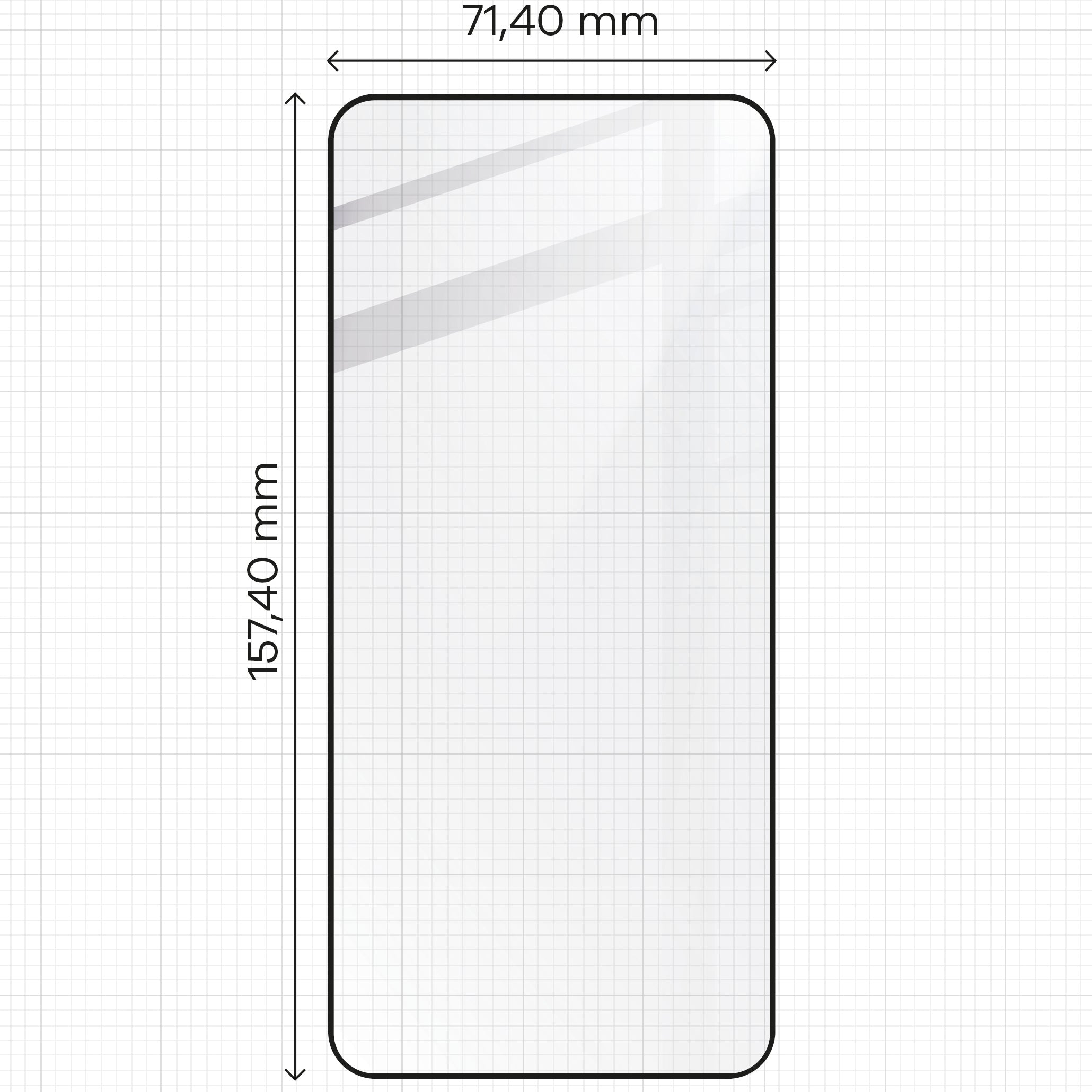 Gehärtetes Glas für Xiaomi Poco F6 Pro, Bizon Glass Edge, Schwarz