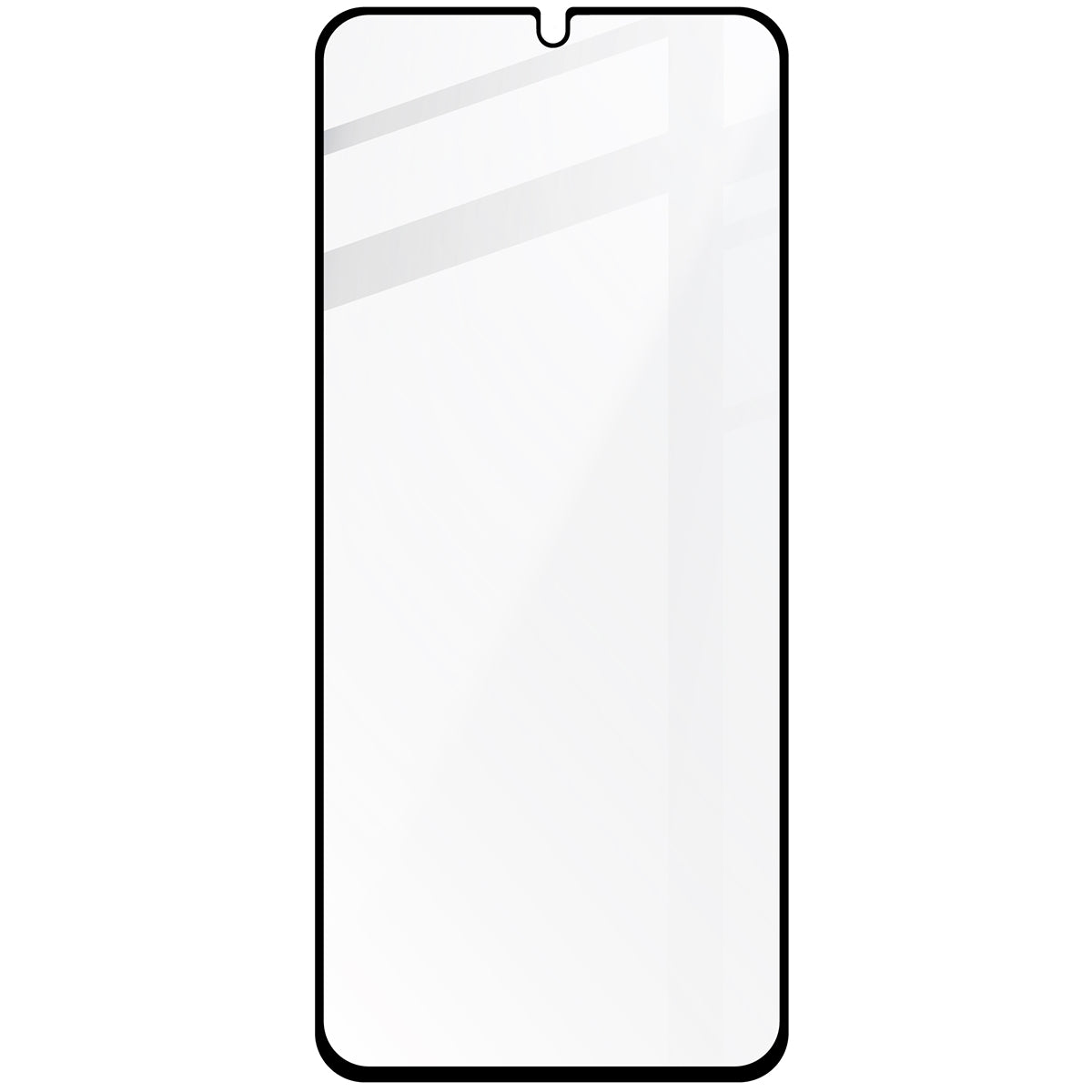 Gehärtetes Glas für Xiaomi Redmi 14C 4G / POCO C75, Bizon Glass Edge, Schwarzer Rahmen