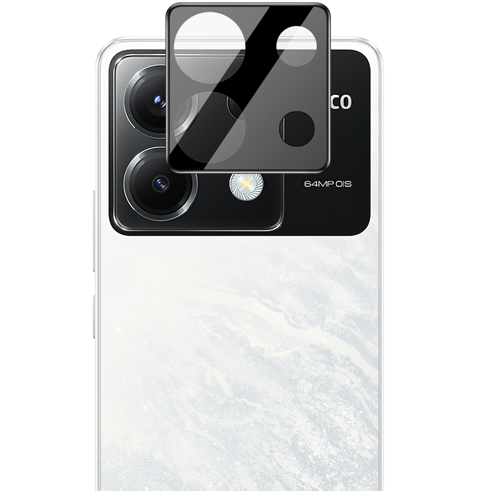 Gehärtetes Glas 2 Stück + Kameraschutz für Xiaomi Poco X6 / Redmi Note 13 Pro 5G, Bizon Glass Edge Pack, Schwarz