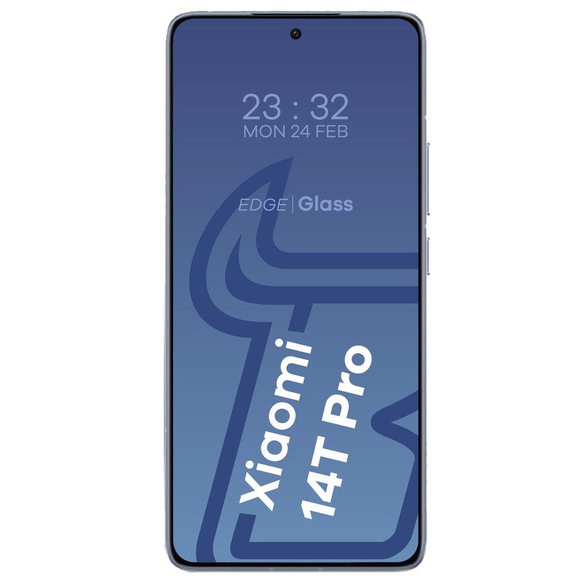 Gehärtetes Glas für Xiaomi 14T Pro, Bizon Glass Edge, schwarzer Rahmen