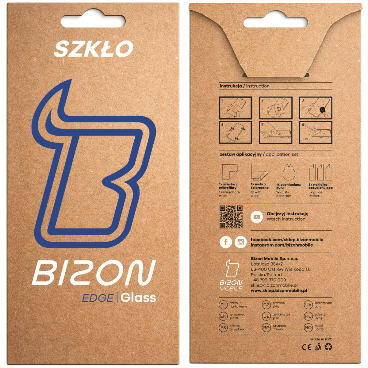 Gehärtetes Glas für Motorola Moto G56/G17/G17 Power/G15/G15 Power/G05/E15, Bizon Glass Edge, Schwarzer Rahmen