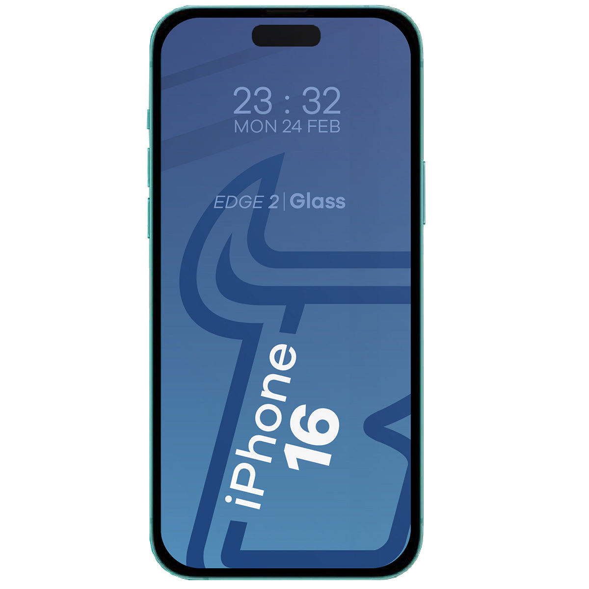 Gehärtetes Glas - 2 Stück + Kameraschutz für iPhone 16, Bizon Glass Edge 2 Pack, Schwarz