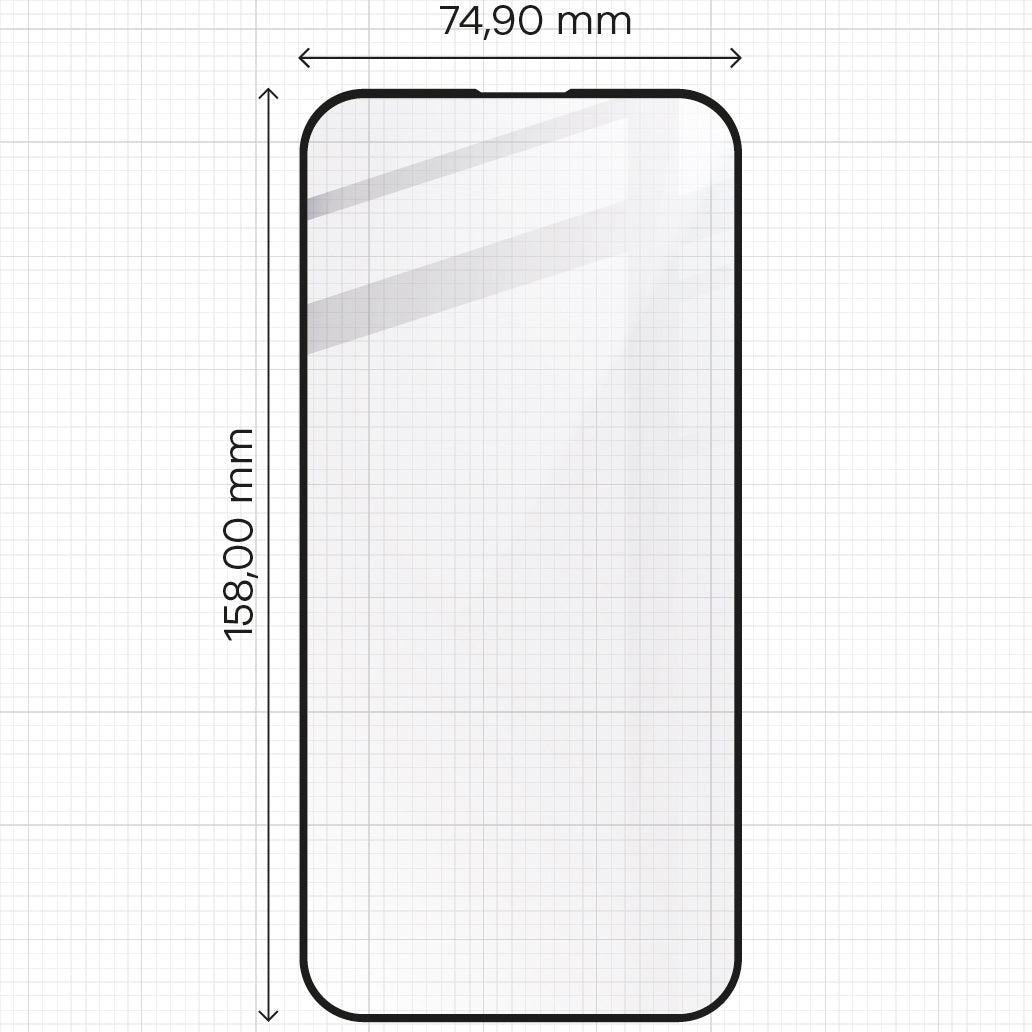 Gehärtetes Glas - 2 Stück + Kameraschutz für iPhone 16 Plus, Bizon Glass Edge 2 Pack, Schwarz