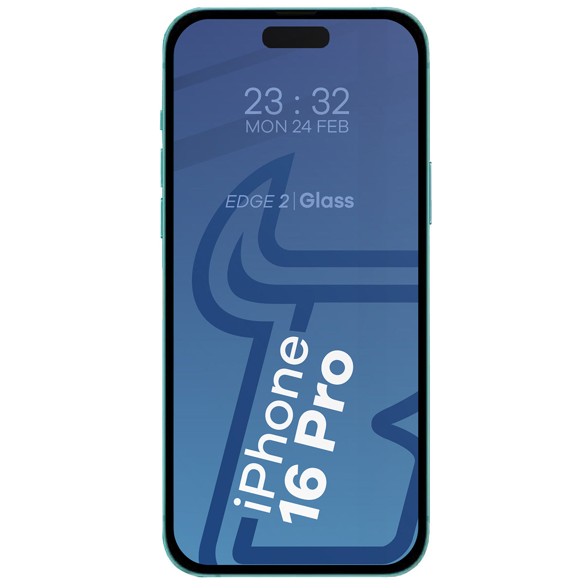 Gehärtetes Glas - 2 Stück + Kameraschutz für iPhone 16 Pro, Bizon Glass Edge Pack, Schwarz