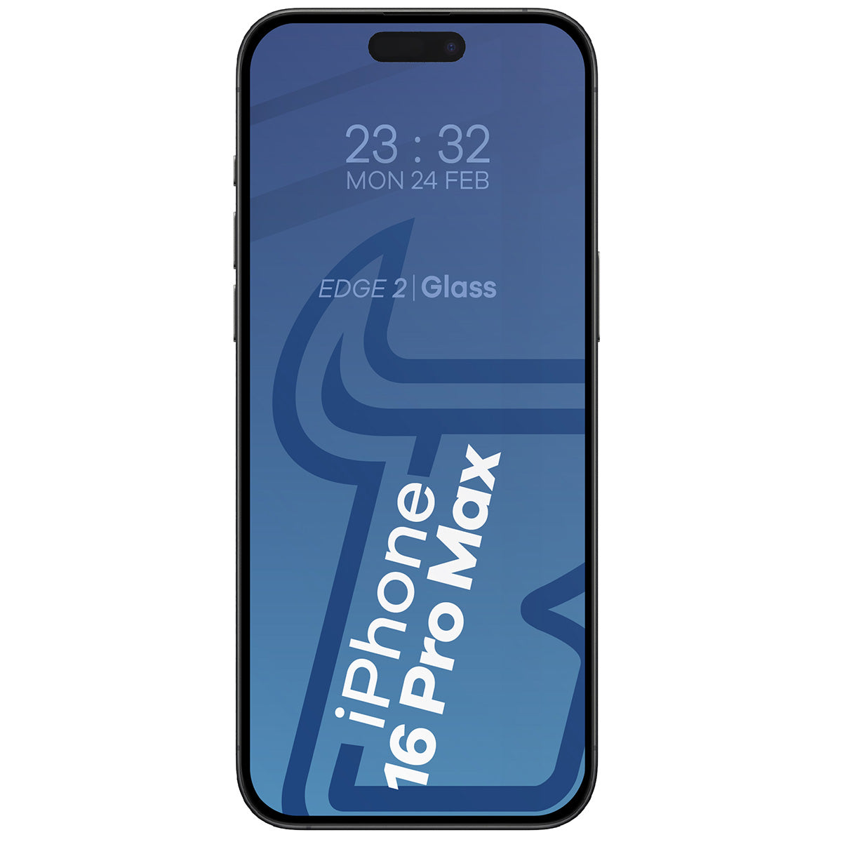 Gehärtetes Glas - 2 Stück + Kameraschutz für iPhone 16 Pro Max, Bizon Glass Edge 2 Pack, Schwarz