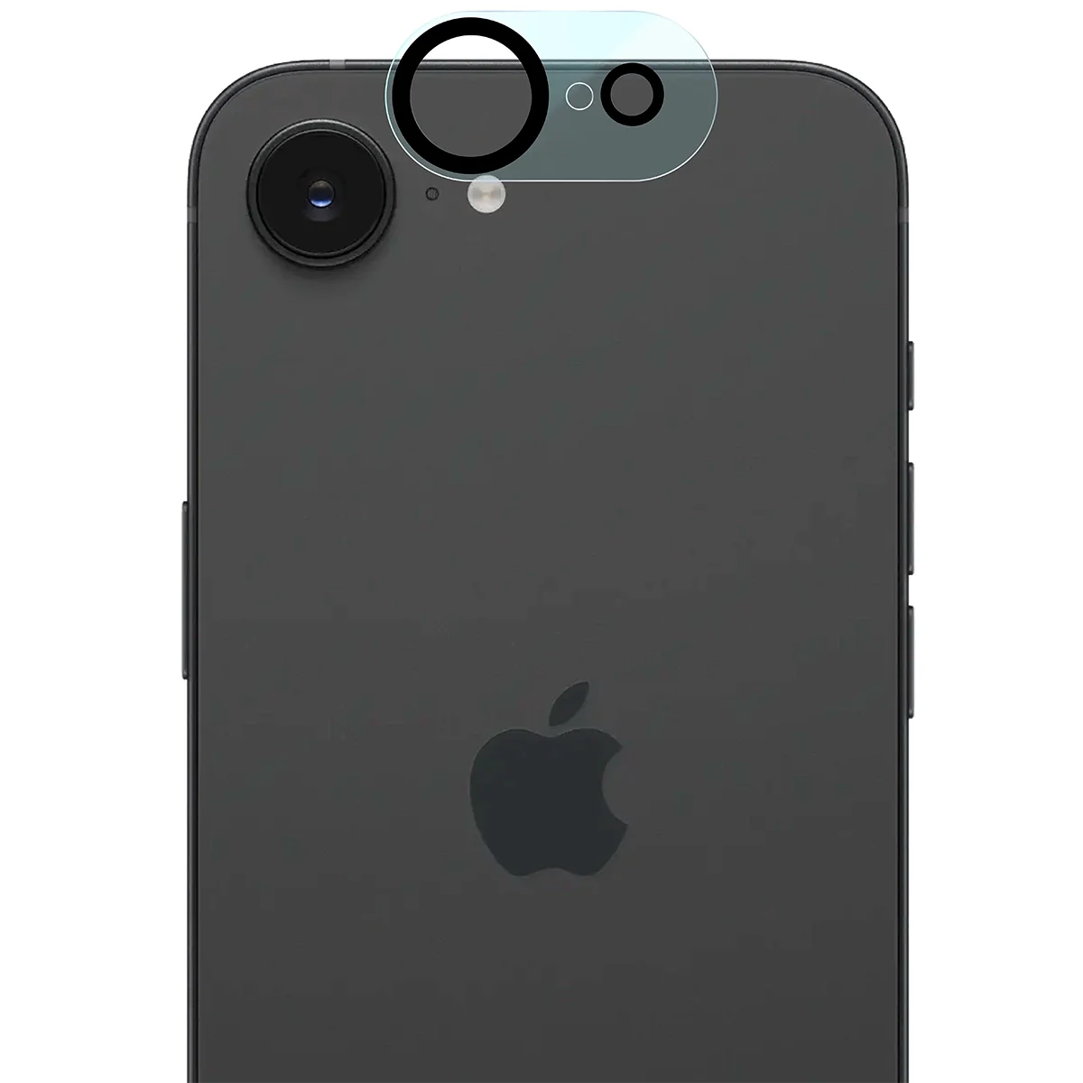 Gehärtetes Glas - 2 Stück + Kameraschutz für iPhone 16e, Bizon Glass Edge 2 Pack, Schwarz