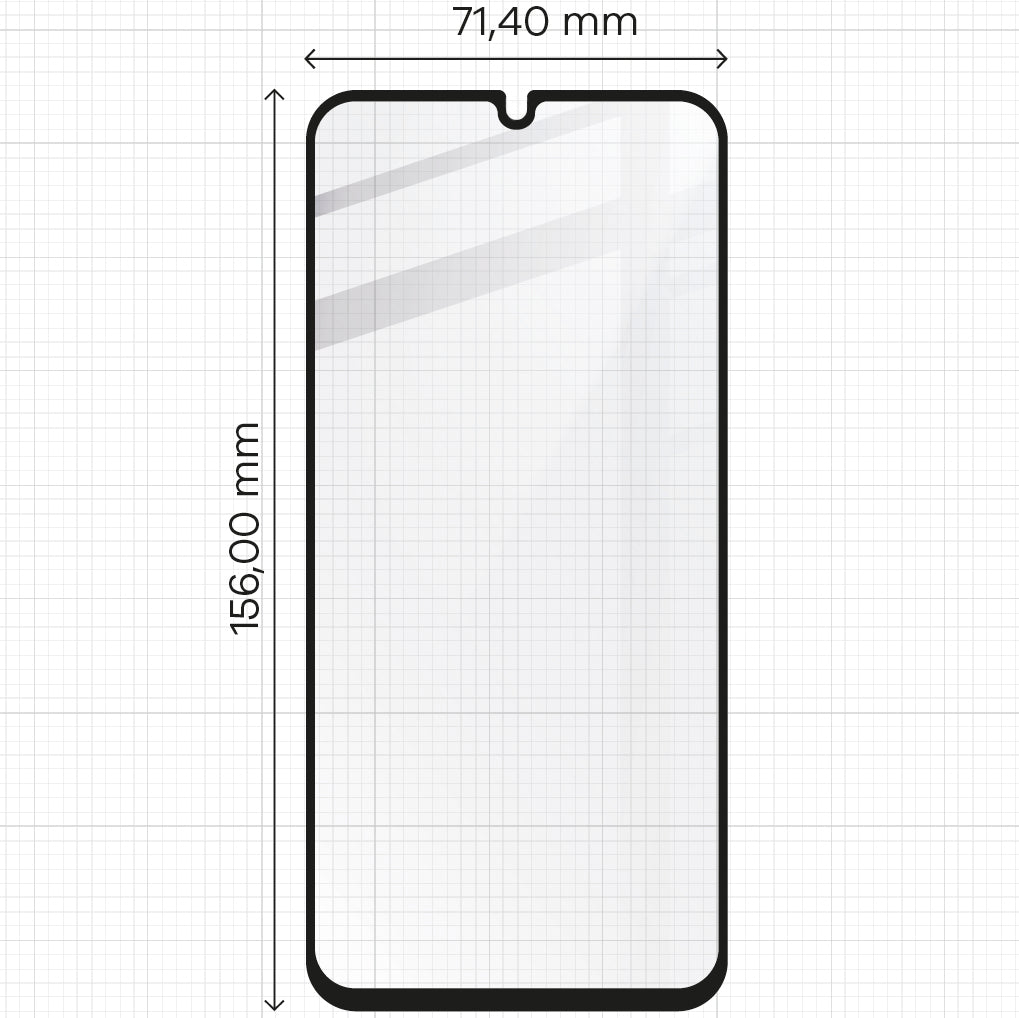 Gehärtetes Glas Bizon Glass Edge 2 Pack - 2 Stück + Kameraschutz für Galaxy M34 5G, Schwarz