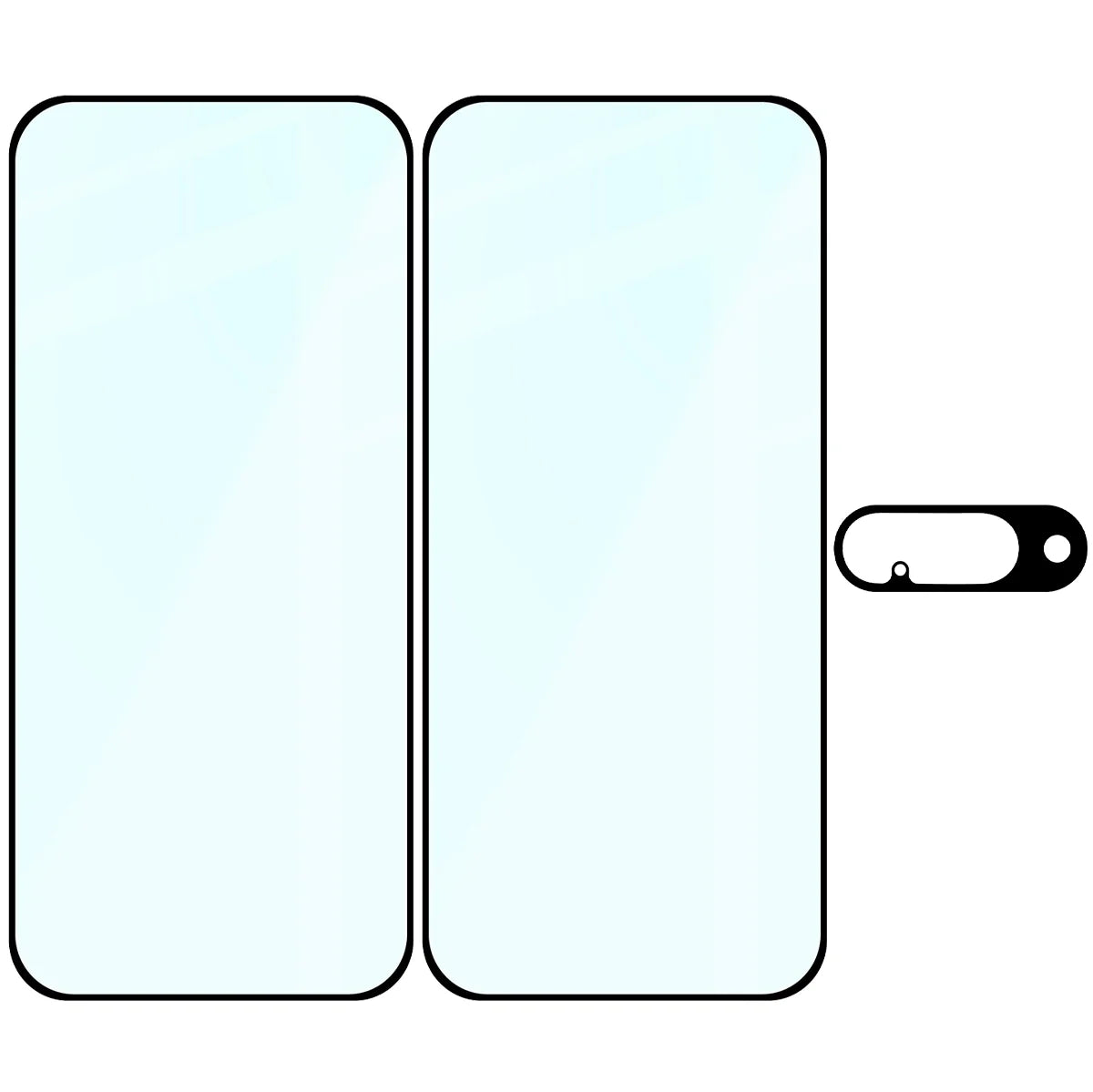 Gehärtetes Glas - 2 Stück + Kameraschutz für Google Pixel 10, Bizon Glass Edge Pack, Schwarz