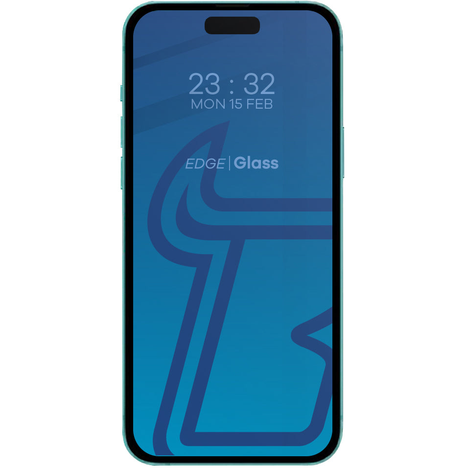 Gehärtetes Glas Bizon Glass Edge 2 Pack - 2 Stück + Kameraschutz für iPhone 15 Plus, Schwarz