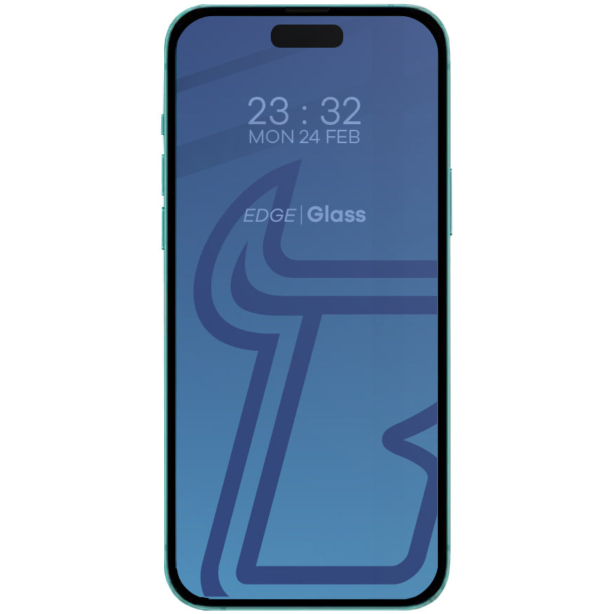 Gehärtetes Glas Bizon Glass Edge 2 Pack - 2 Stück + Kameraschutz für iPhone 15 Pro, Schwarz