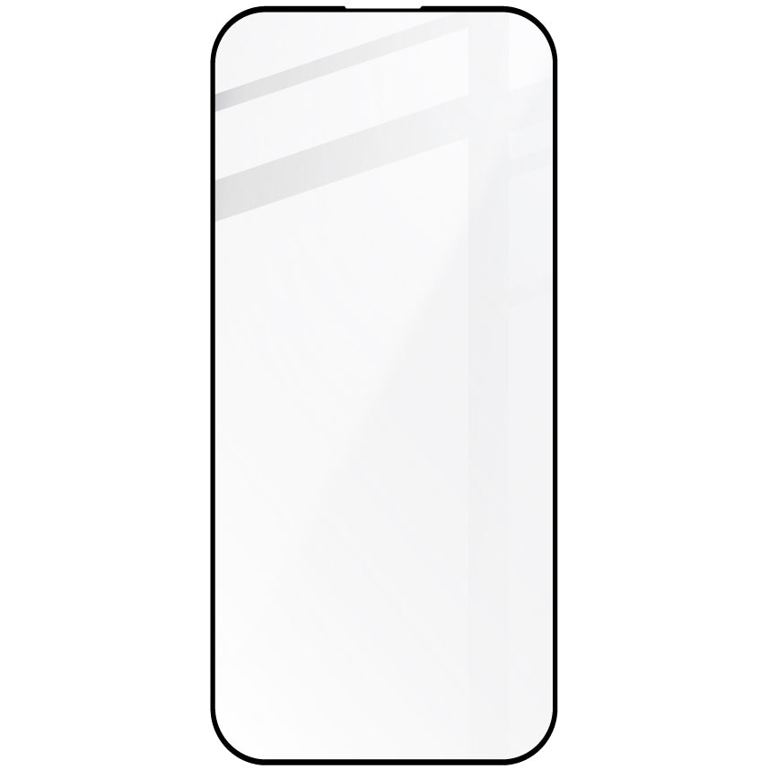 Gehärtetes Glas Bizon Glass Edge 2 Pack - 2 Stück + Kameraschutz für iPhone 15 Pro, Schwarz