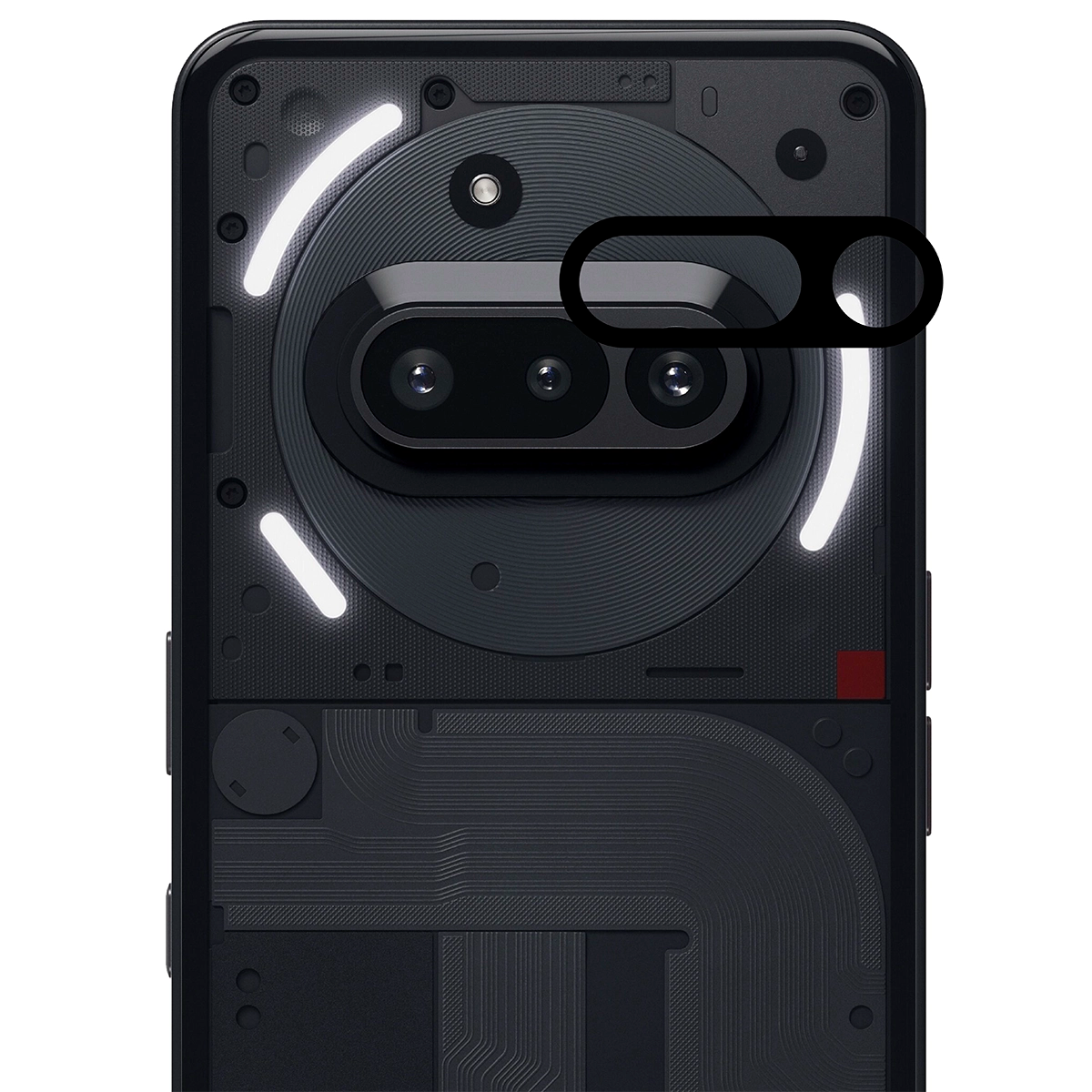 Gehärtetes Glas - 2 Stück + Kameraschutz für Nothing Phone (3a), Bizon Glass Edge Pack, Schwarz