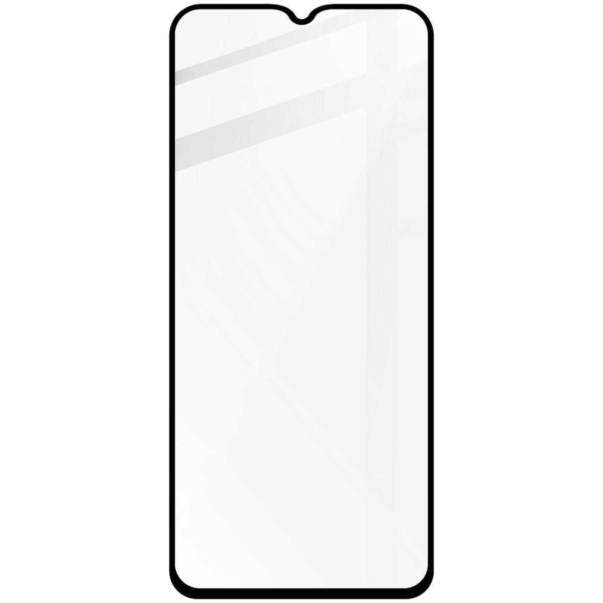Gehärtetes Glas 2 Stück + Kameraschutz für Oppo A38 4G, Bizon Glass Edge 2 Pack, Schwarz