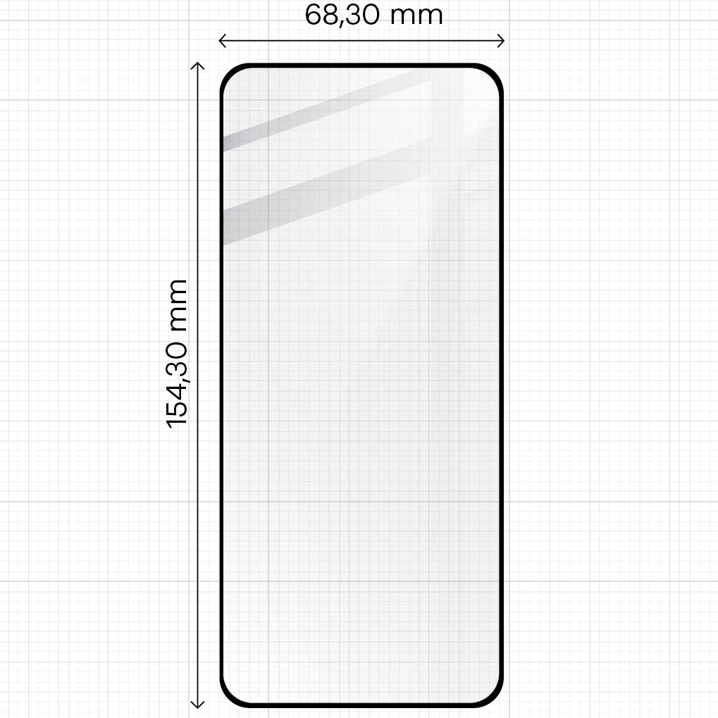 Gehärtetes Glas Bizon Glass Edge 2 Pack - 2 Stück + Kameraschutz für Oppo A78 4G, Schwarz