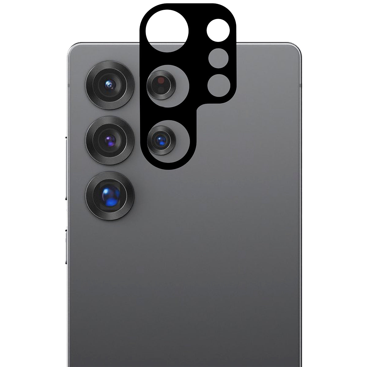 Gehärtetes Glas - 2 Stück + Kameraschutz für Galaxy S25 Ultra, Bizon Glass Edge Pack, Schwarz