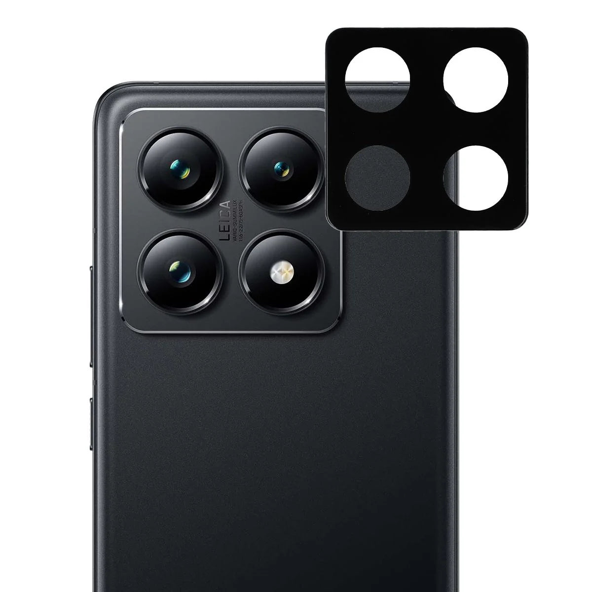 Gehärtetes Glas - 2 Stück + Kameraschutz für Xiaomi 14T Pro, Bizon Glass Edge Pack, Schwarz