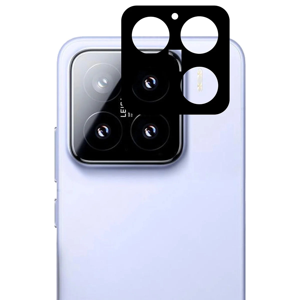Gehärtetes Glas - 2 Stück + Kameraschutz für Xiaomi 15, Bizon Glass Edge Pack, Schwarz