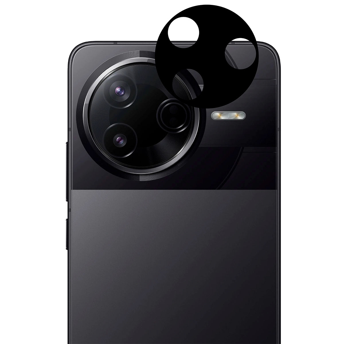 Gehärtetes Glas - 2 Stück + Kameraschutz für Xiaomi Poco F7 Pro, Bizon Glass Edge 2 Pack, Schwarz