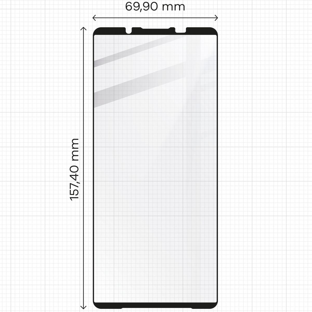 Gehärtetes Glas 2 Stück + Kameraschutz für Sony Xperia 1 VI, Bizon Glass Edge 2 Pack, Schwarz