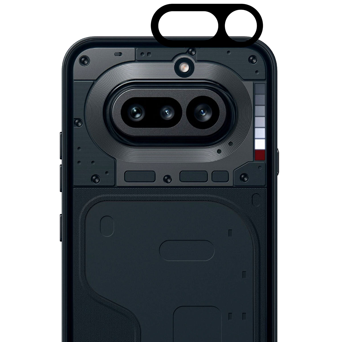 Gehärtetes Glas - 2 Stück + Kameraschutz für Nothing Phone (4a), Bizon Glass Edge Pack, Schwarz