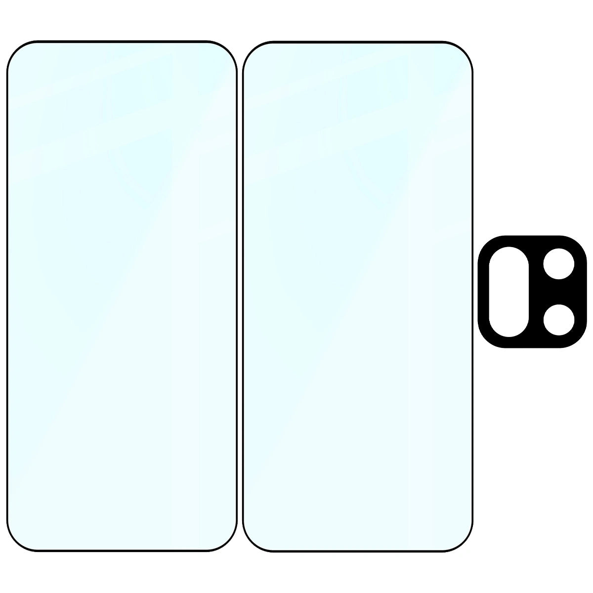 Gehärtetes Glas - 2 Stück + Kameraschutz für OnePlus 15, Bizon Glass Edge Pack, Schwarz