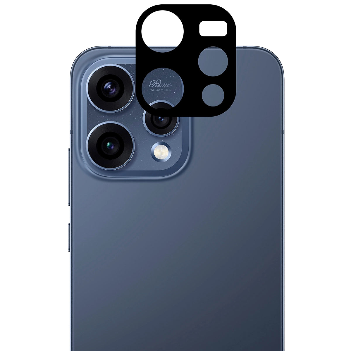 Gehärtetes Glas - 2 Stück + Kameraschutz für Oppo Reno 15, Bizon Glass Edge Pack, Schwarz