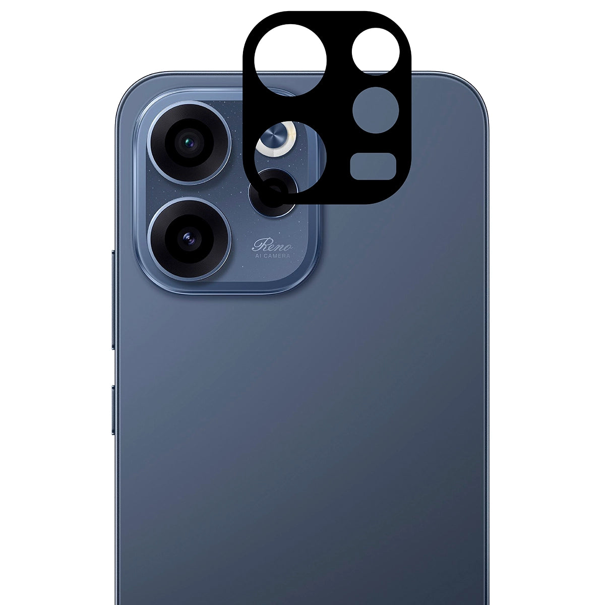 Gehärtetes Glas - 2 Stück + Kameraschutz für Oppo Reno 15 F / FS, Bizon Glass Edge Pack, Schwarz