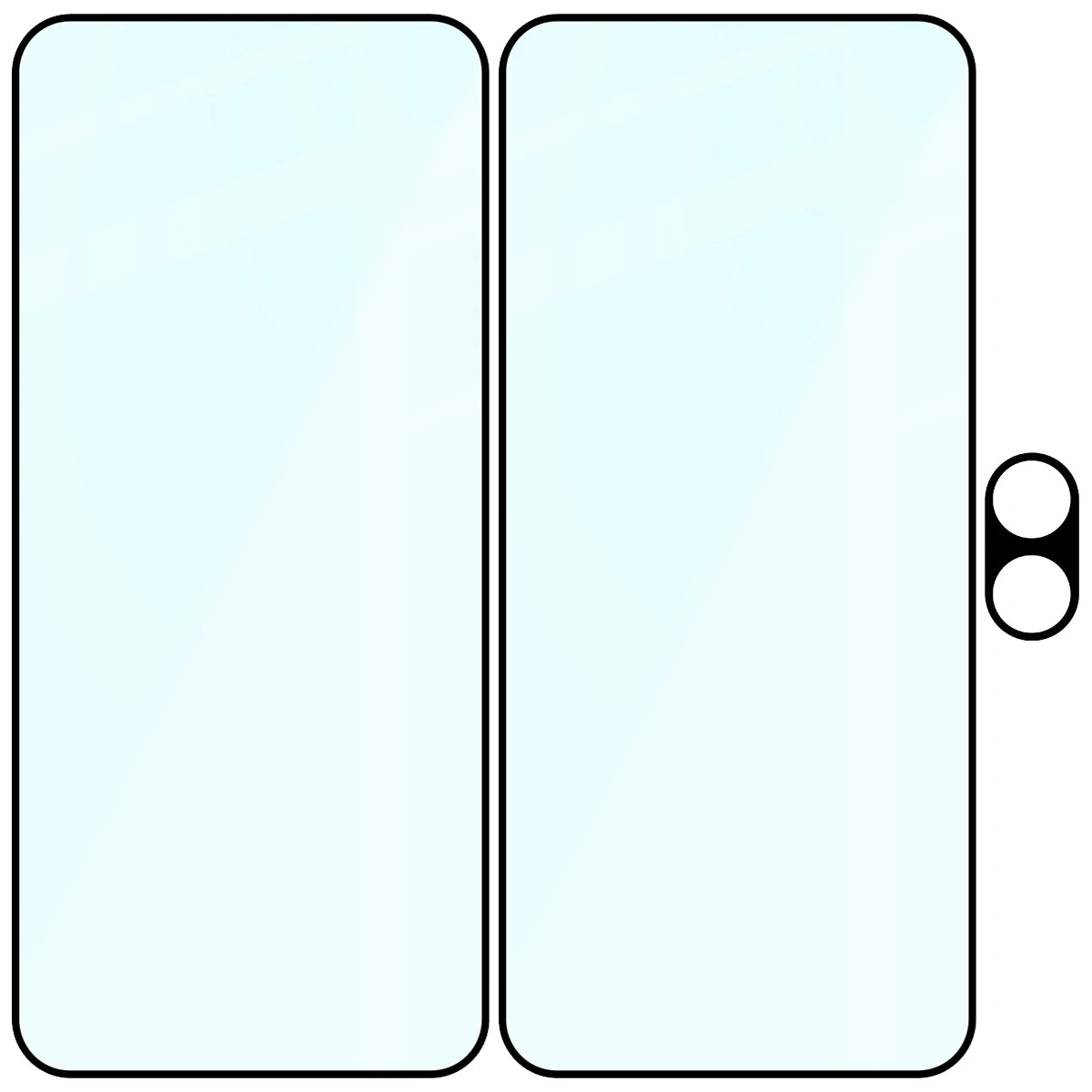 Gehärtetes Glas - 2 Stück + Kameraschutz für Xiaomi Redmi Note 17 4G/5G, Bizon Glass Edge Pack, (6/6)