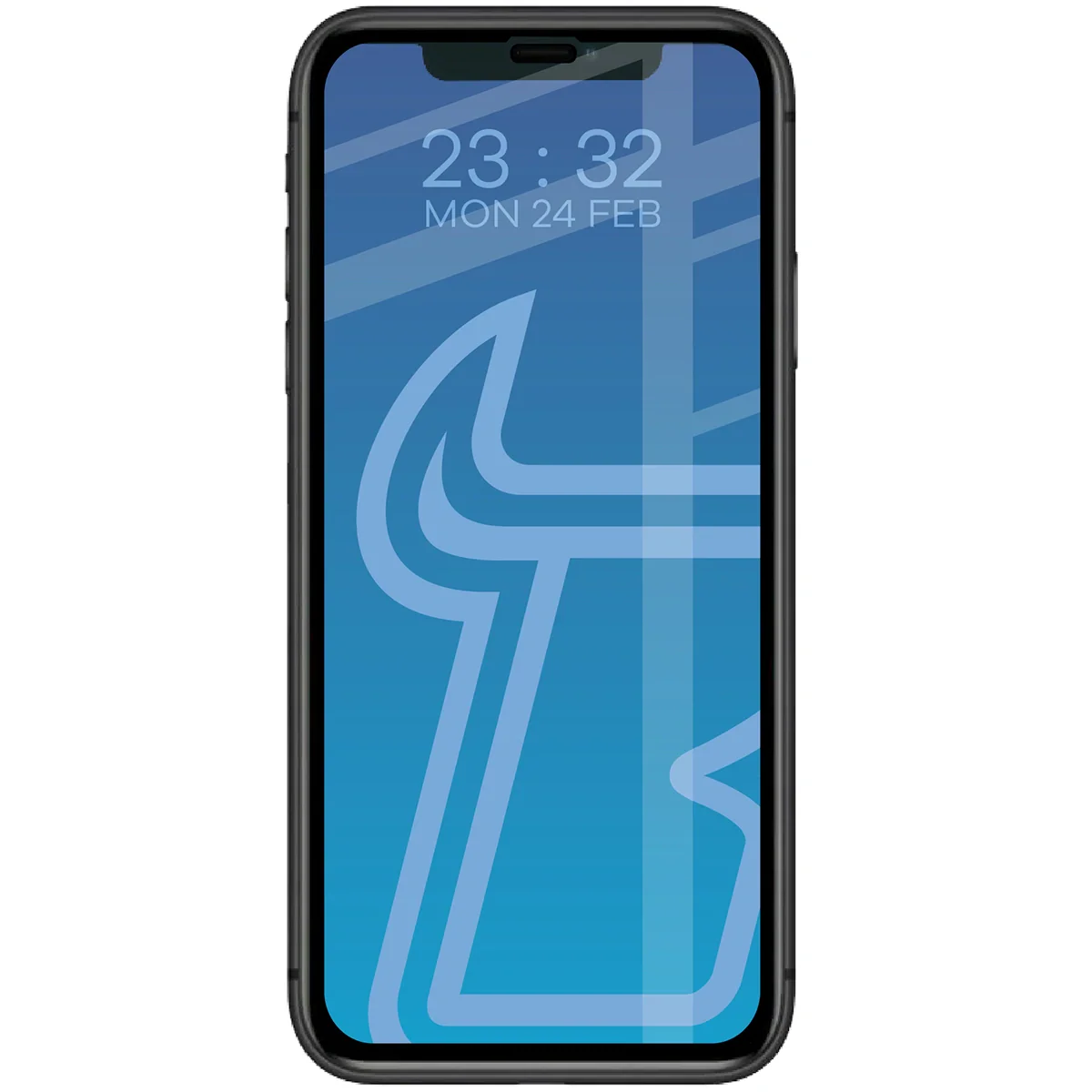 Gehärtetes Glas für iPhone 11 / Xr, Bizon Glass Edge Duo, Schwarzer Rahmen, 2 Stück