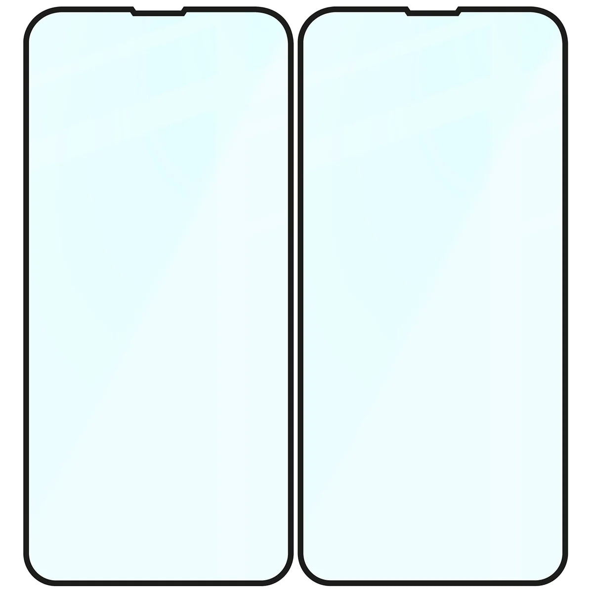 Gehärtetes Glas für iPhone 13 / 13 Pro, Bizon Glass Edge Duo, Schwarzer Rahmen, 2 Stück