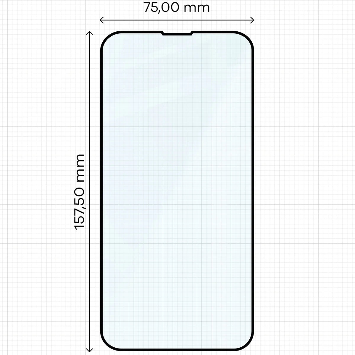 Gehärtetes Glas für iPhone 13 Pro Max, Bizon Glass Edge Duo, Schwarzer Rahmen, 2 Stück