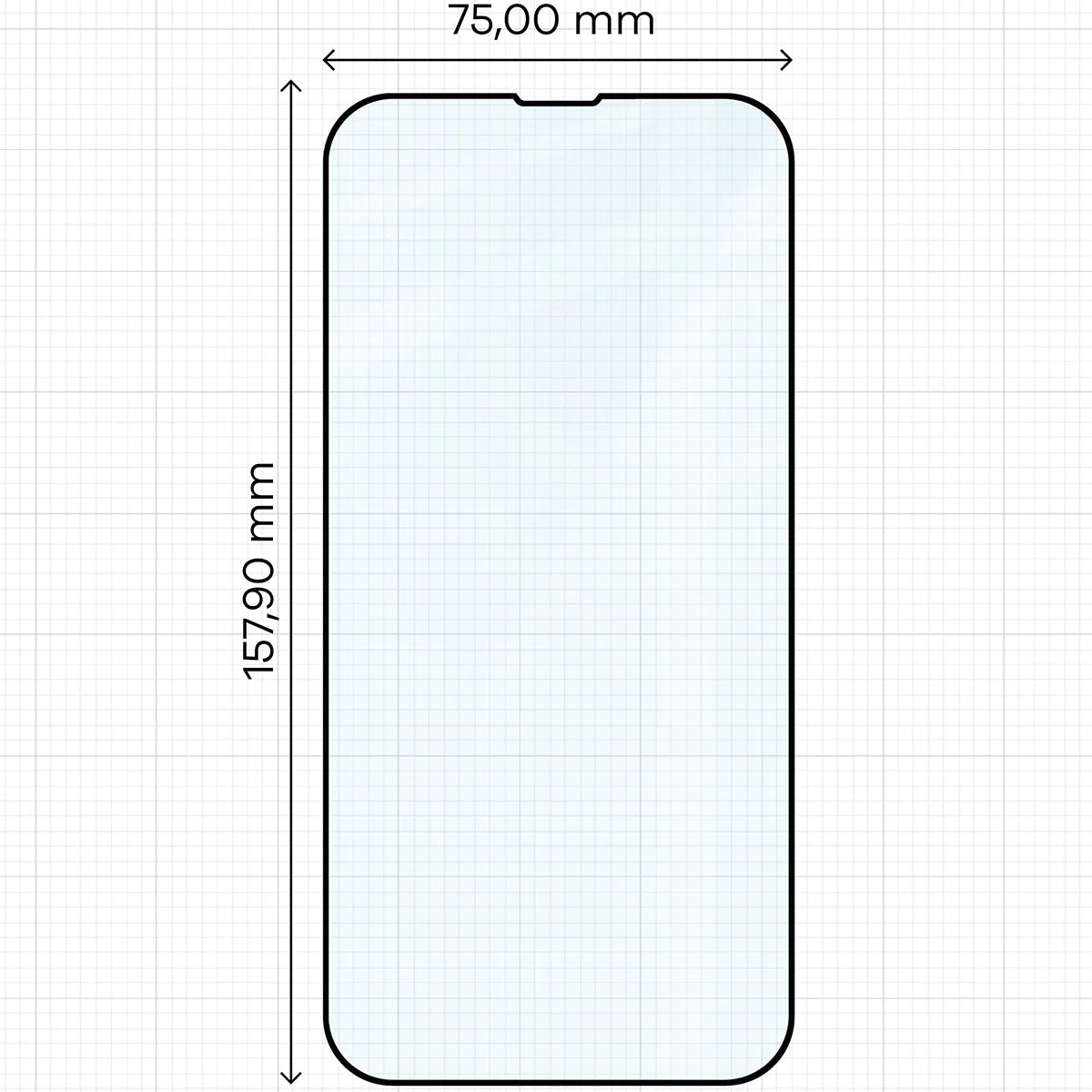 Gehärtetes Glas für iPhone 14 Plus / 13 Pro Max, Bizon Glass Edge Duo, Schwarzer Rahmen, 2 Stück