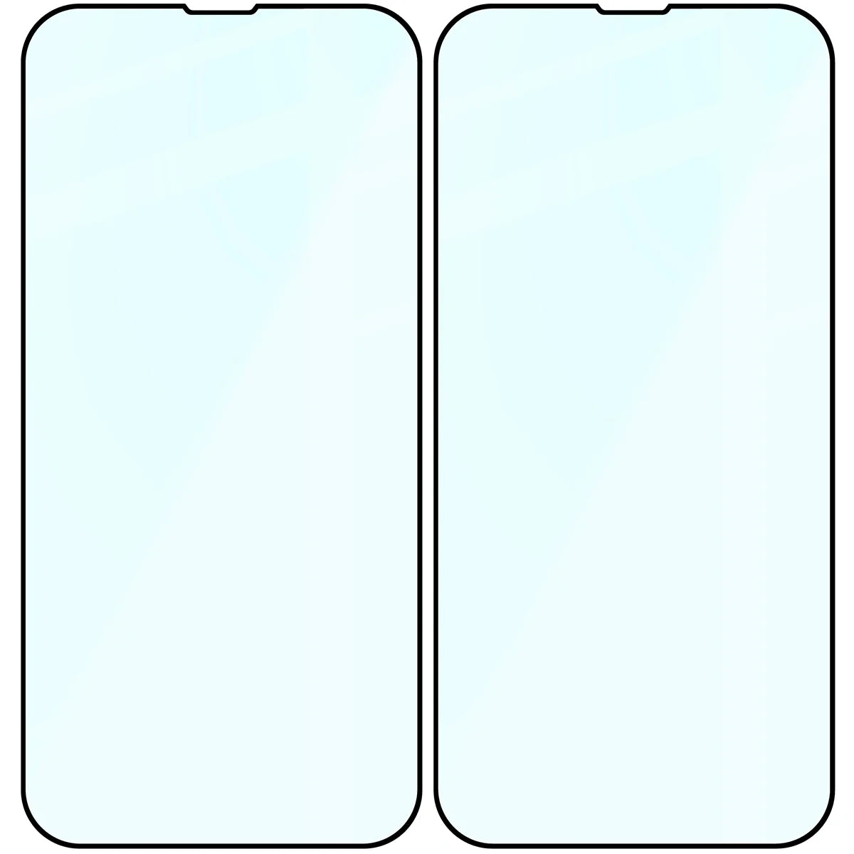 Gehärtetes Glas für iPhone 14 Plus / 13 Pro Max, Bizon Glass Edge Duo, Schwarzer Rahmen, 2 Stück