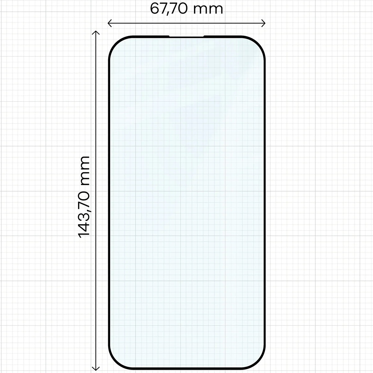 Gehärtetes Glas für iPhone 15 Pro, Bizon Glass Edge Duo, Schwarzer Rahmen, 2 Stück