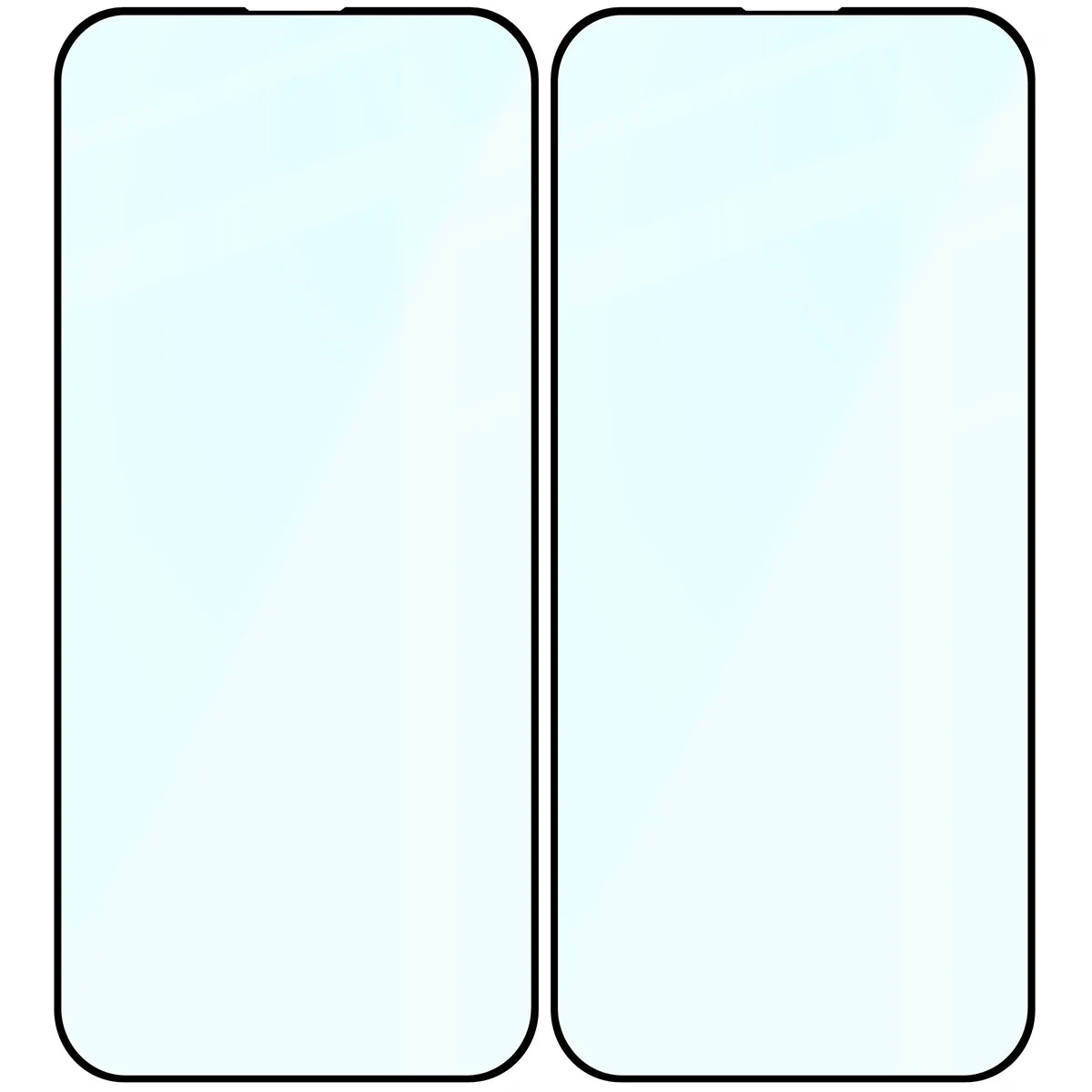 Gehärtetes Glas für iPhone 15 Pro Max, Bizon Glass Edge Duo, Schwarzer Rahmen, 2 Stück