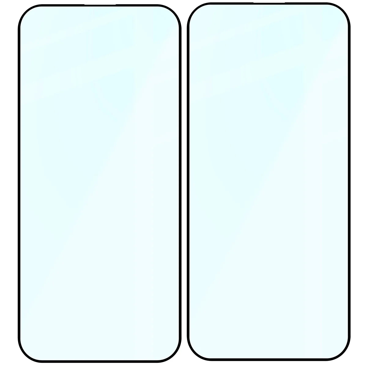 Gehärtetes Glas für iPhone 16 Pro Max, Bizon Glass Edge Duo, Schwarzer Rahmen, 2 Stück