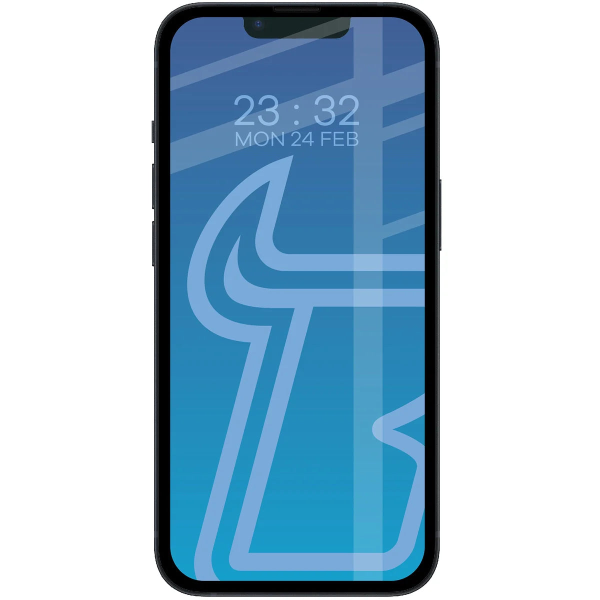 Gehärtetes Glas für iPhone 16e / 14 / 13 Pro / 13, Bizon Glass Edge Duo, Schwarzer Rahmen, 2 Stück