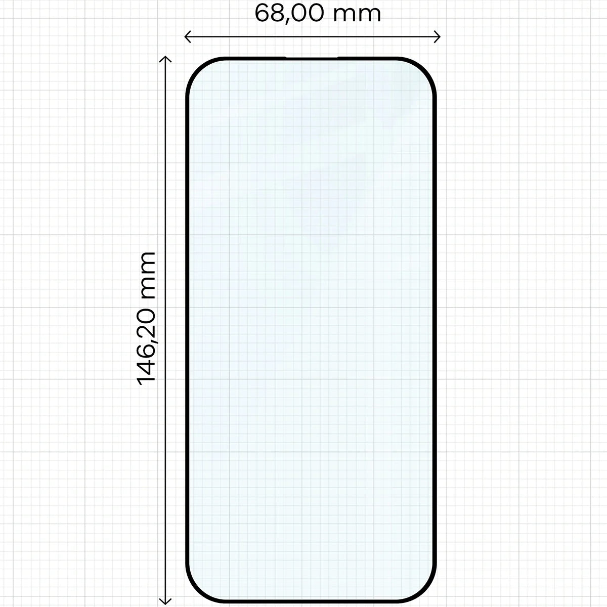 Gehärtetes Glas für iPhone 17 / 17 Pro / 16 Pro, Bizon Glass Edge Duo, Schwarzer Rahmen, 2 Stück