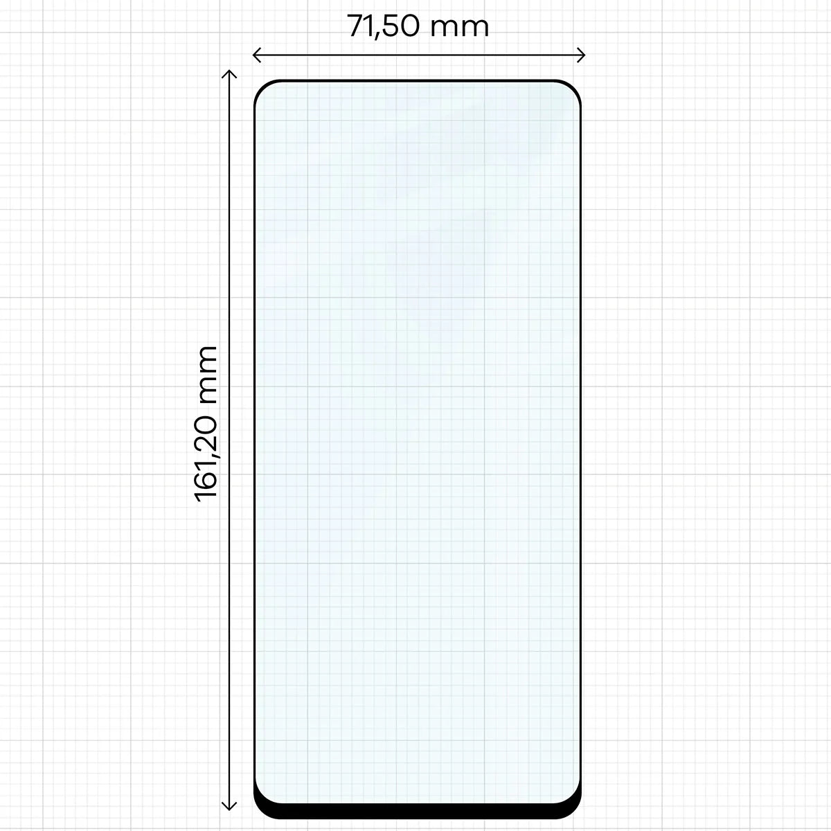 Gehärtetes Glas für Galaxy XCover 7 Pro / 6 Pro, Bizon Glass Edge Duo, Schwarzer Rahmen, 2 Stück