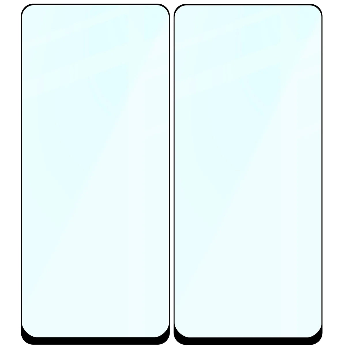 Gehärtetes Glas für Galaxy XCover 7 Pro / 6 Pro, Bizon Glass Edge Duo, Schwarzer Rahmen, 2 Stück