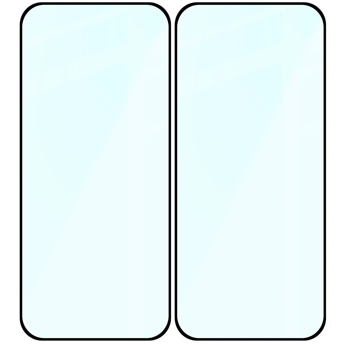Gehärtetes Glas für Google Pixel 10 / 10 Pro / 9 / 9 Pro, Bizon Glass Edge Duo, Schwarzer Rahmen, 2 Stück
