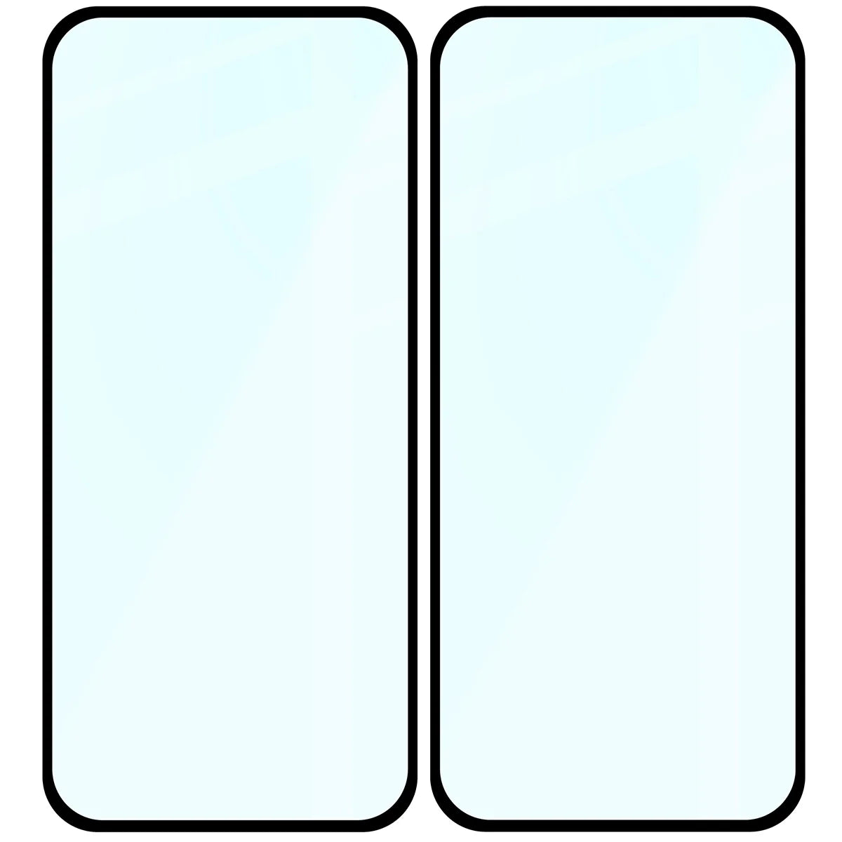 Gehärtetes Glas für Google Pixel 9a, Bizon Glass Edge Duo, Schwarzer Rahmen, 2 Stück