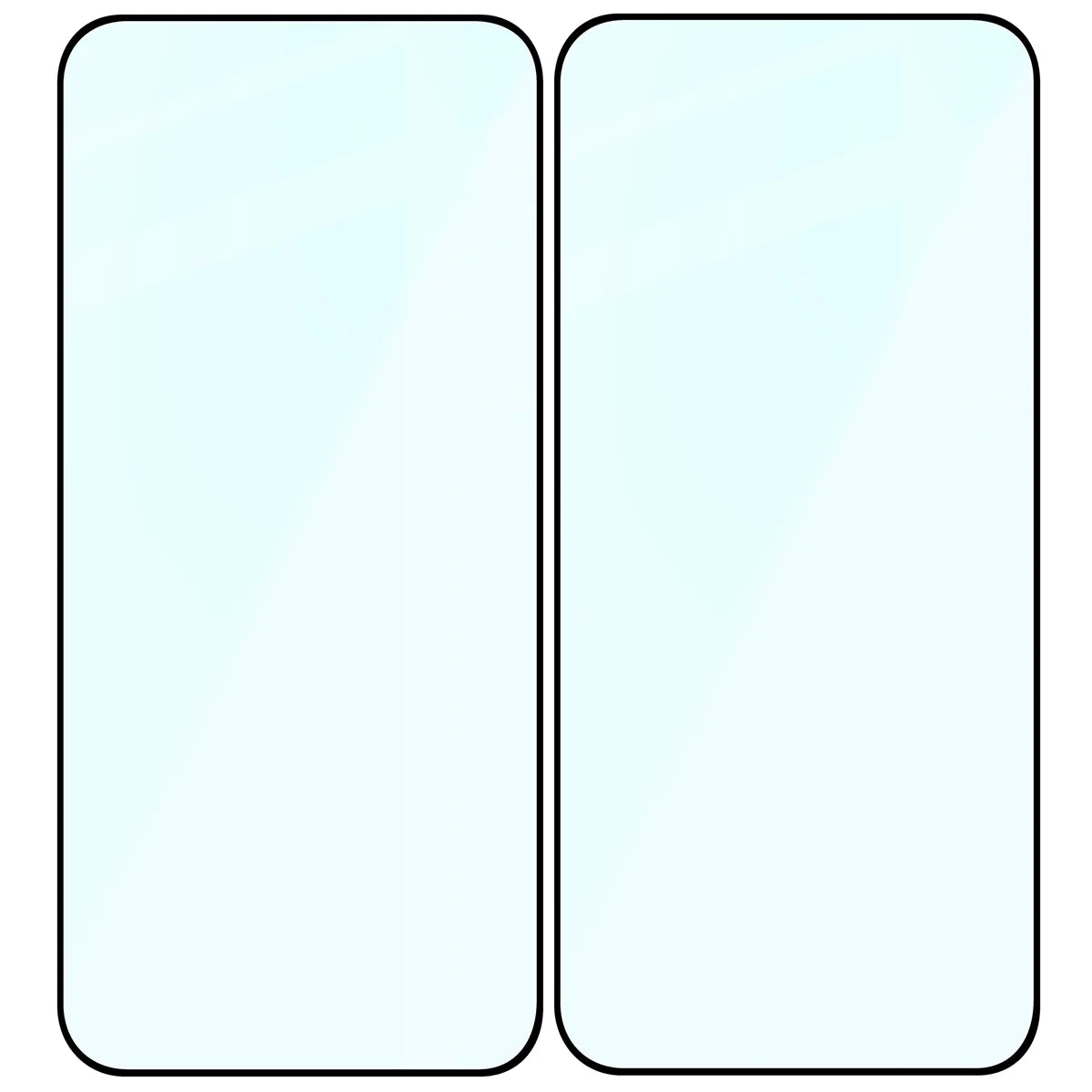 Gehärtetes Glas für Honor 400, Bizon Glass Edge Duo, Schwarzer Rahmen, 2 Stück