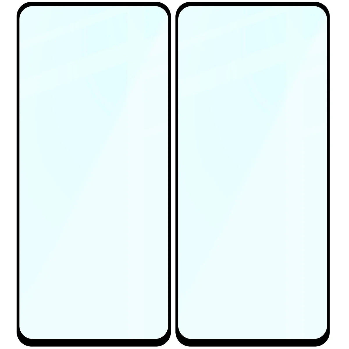 Gehärtetes Glas für Motorola Moto G15 / G15 Power / G05 / E15 / G56 5G, Bizon Glass Edge Duo, Schwarzer Rahmen, 2 Stück