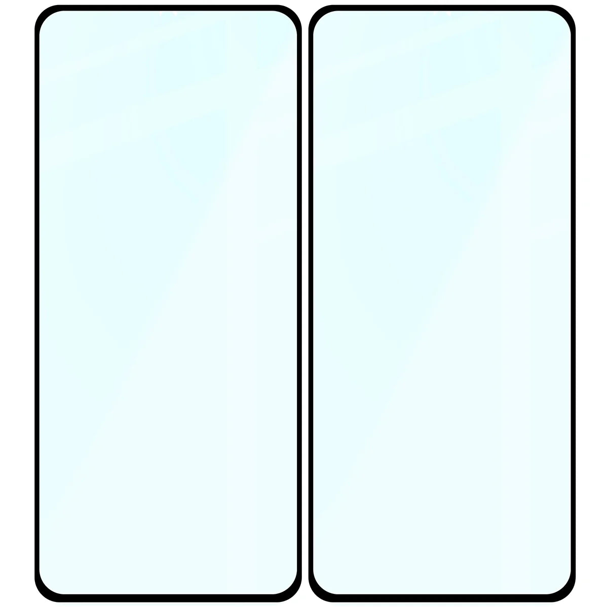 Gehärtetes Glas für Motorola Moto G84 5G, Bizon Glass Edge Duo, Schwarzer Rahmen, 2 Stück
