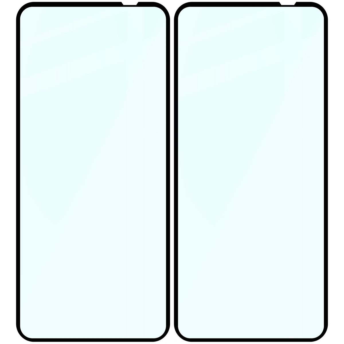 Gehärtetes Glas für Nothing Phone 1, Bizon Glass Edge Duo, Schwarzer Rahmen, 2 Stück