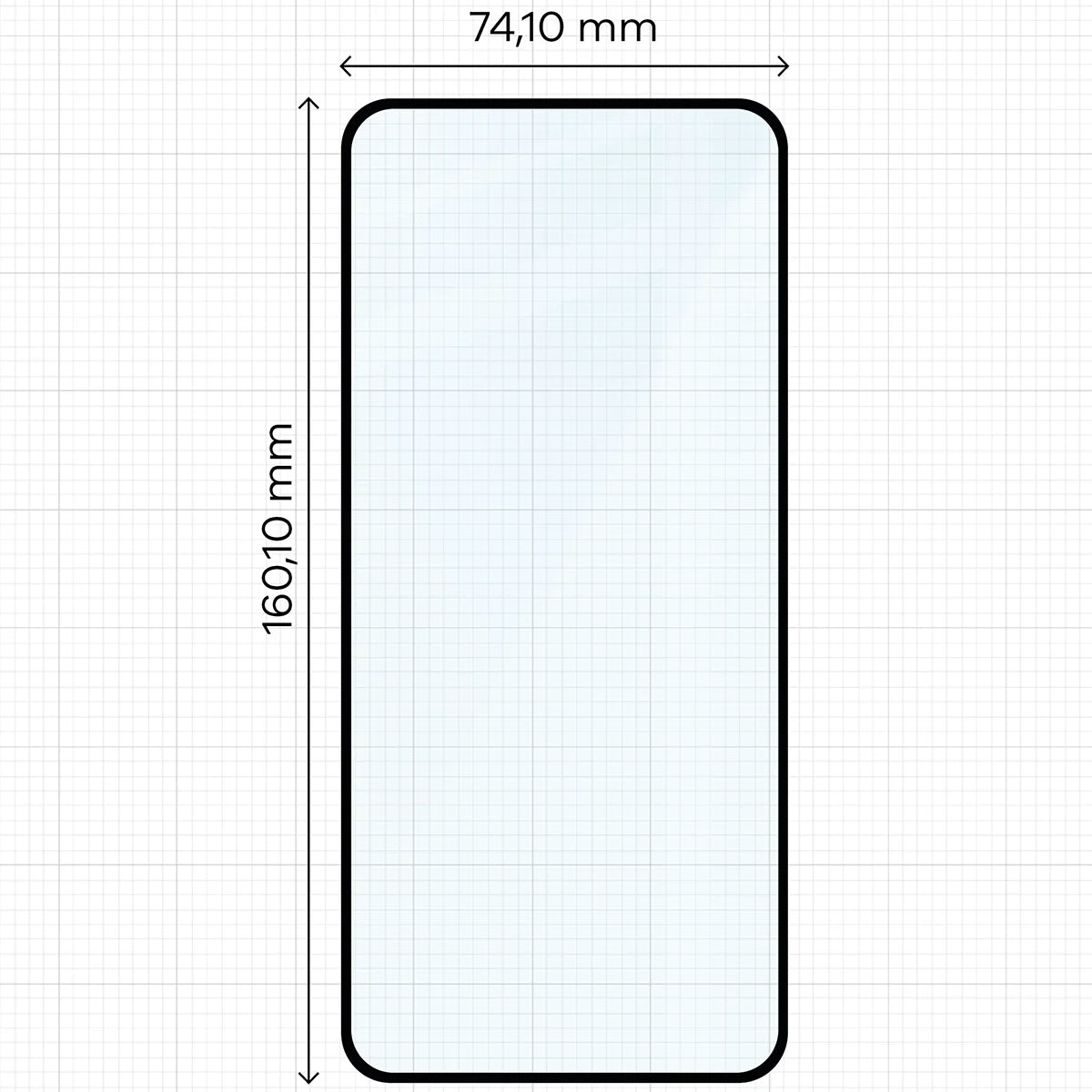 Gehärtetes Glas für Nothing Phone (3a) / (3a) Pro / CMF Phone 2 Pro, Bizon Glass Edge Duo, Schwarzer Rahmen, 2 Stück