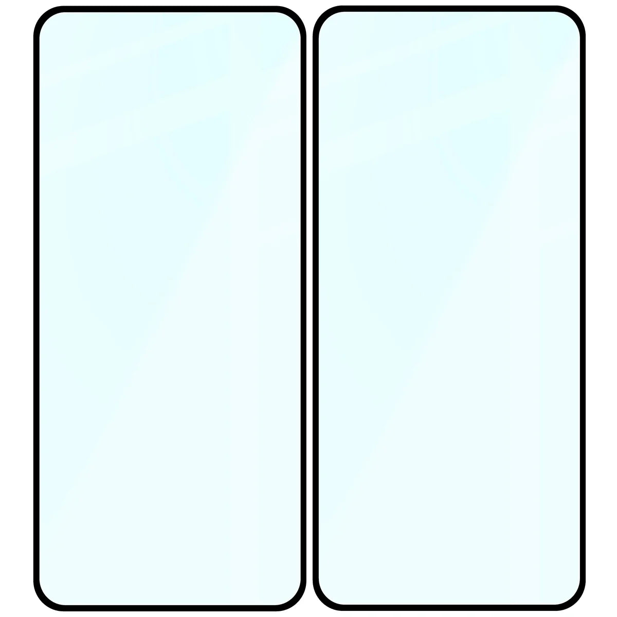 Gehärtetes Glas für Nothing Phone (3a) / (3a) Pro / CMF Phone 2 Pro, Bizon Glass Edge Duo, Schwarzer Rahmen, 2 Stück