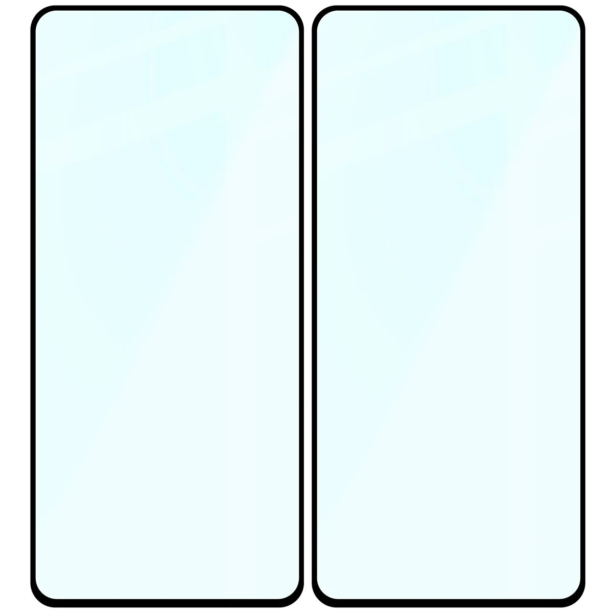 Gehärtetes Glas für OnePlus Nord CE5 5G, Bizon Glass Edge Duo, Schwarzer Rahmen, 2 Stück